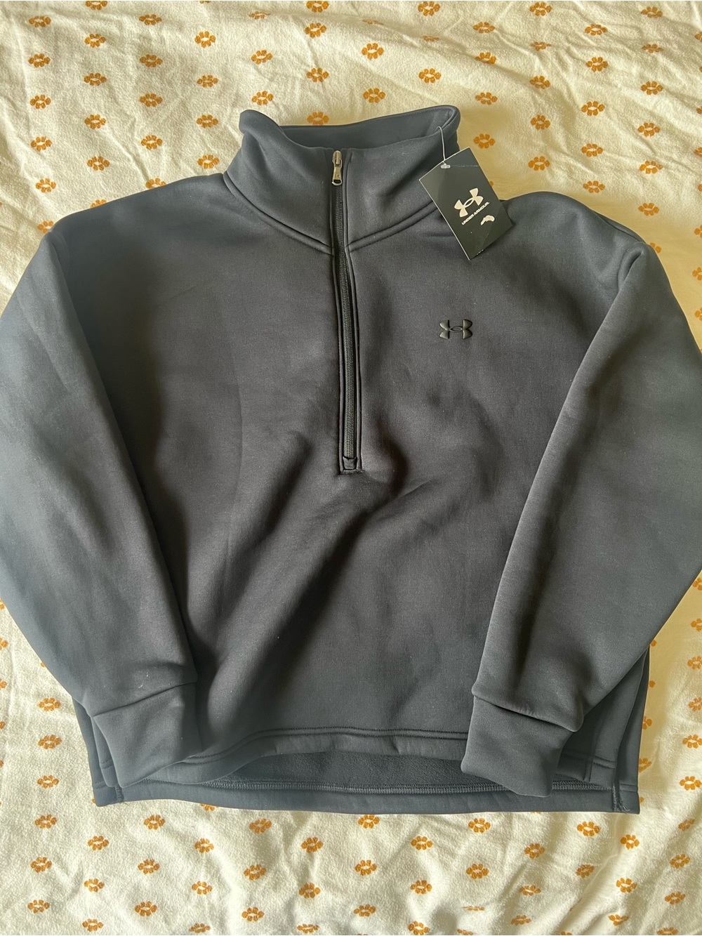 Under Armour Scuba Material Black Quarter-Zip Training Pullover